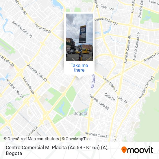 Mapa de Centro Comercial Mi Placita (Ac 68 - Kr 65) (A)