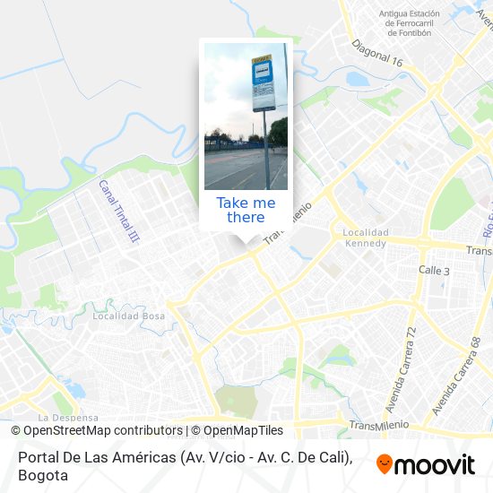 Mapa de Portal De Las Américas (Av. V / cio - Av. C. De Cali)