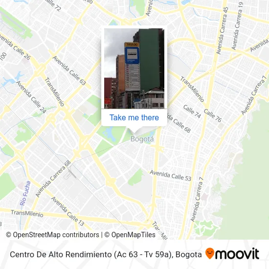 Mapa de Centro De Alto Rendimiento (Ac 63 - Tv 59a)