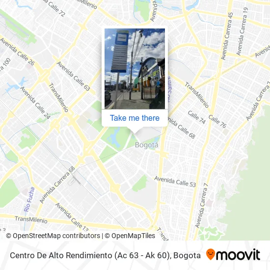 Mapa de Centro De Alto Rendimiento (Ac 63 - Ak 60)