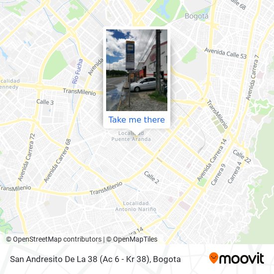 San Andresito De La 38 (Ac 6 - Kr 38) map
