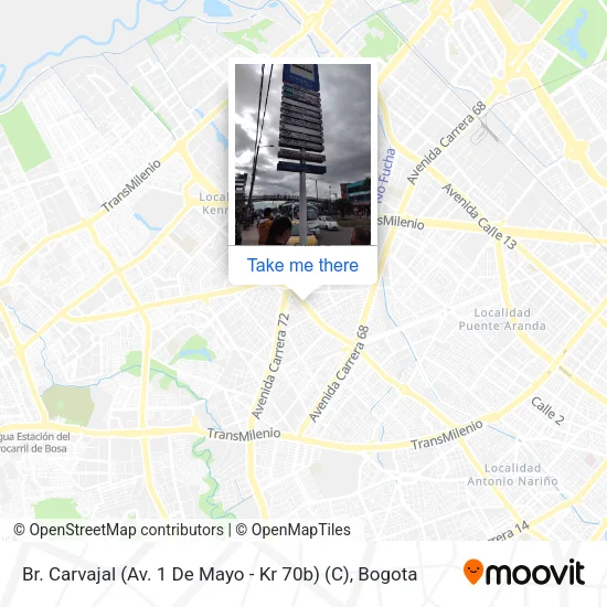 Mapa de Br. Carvajal (Av. 1 De Mayo - Kr 70b) (C)