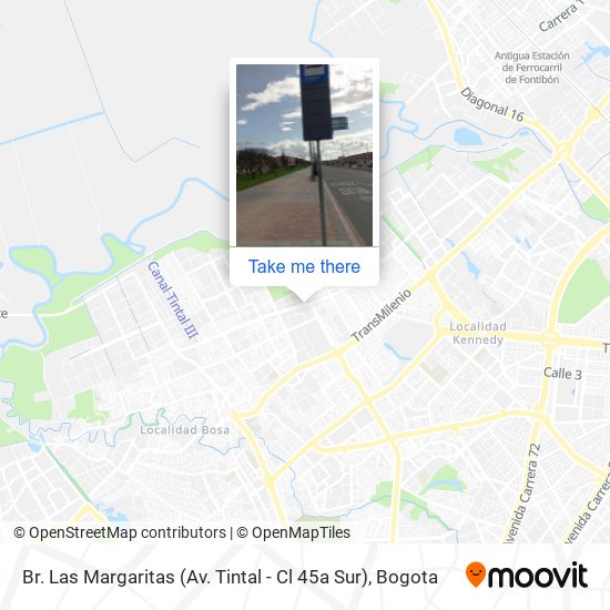 Mapa de Br. Las Margaritas (Av. Tintal - Cl 45a Sur)