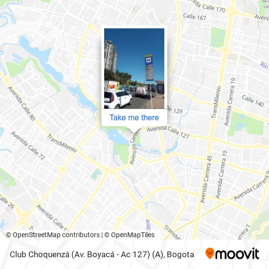Mapa de Club Choquenzá (Av. Boyacá - Ac 127) (A)