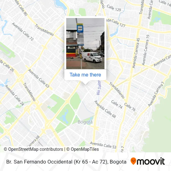 Mapa de Br. San Fernando Occidental (Kr 65 - Ac 72)