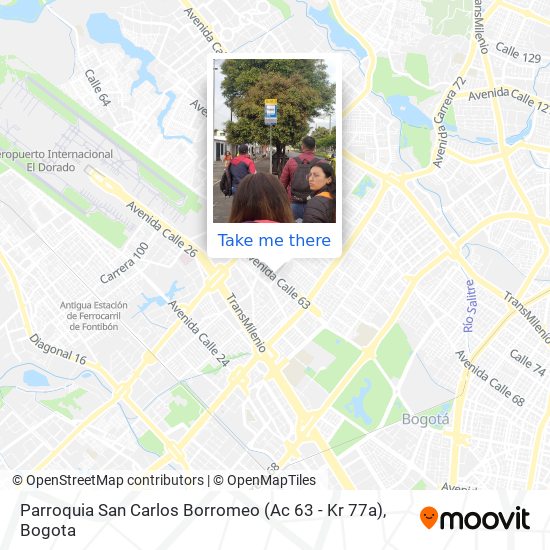 Mapa de Parroquia San Carlos Borromeo (Ac 63 - Kr 77a)