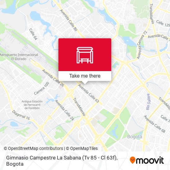 Mapa de Gimnasio Campestre La Sabana (Tv 85 - Cl 63f)