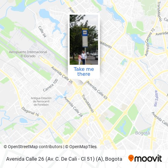 Mapa de Avenida Calle 26 (Av. C. De Cali - Cl 51) (A)