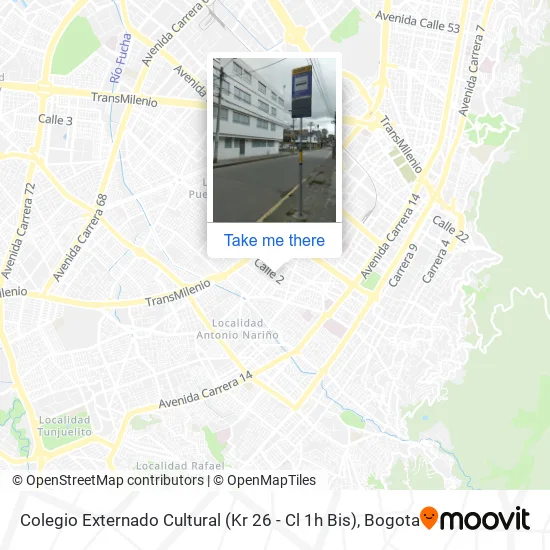 Mapa de Colegio Externado Cultural (Kr 26 - Cl 1h Bis)