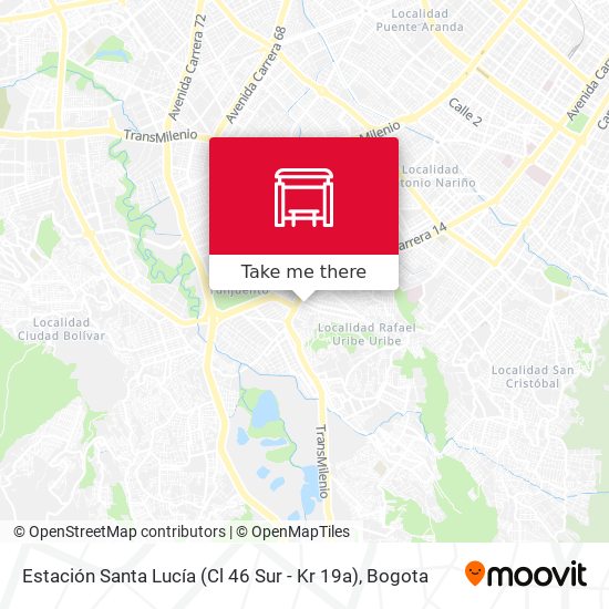 Mapa de Estación Santa Lucía (Cl 46 Sur - Kr 19a)