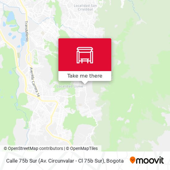Mapa de Calle 75b Sur (Av. Circunvalar - Cl 75b Sur)