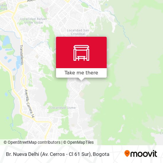 Mapa de Br. Nueva Delhi (Av. Cerros - Cl 61 Sur)