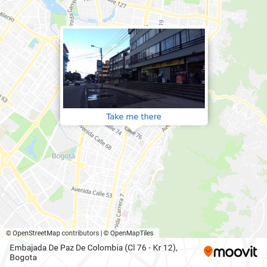 Mapa de Embajada De Paz De Colombia (Cl 76 - Kr 12)