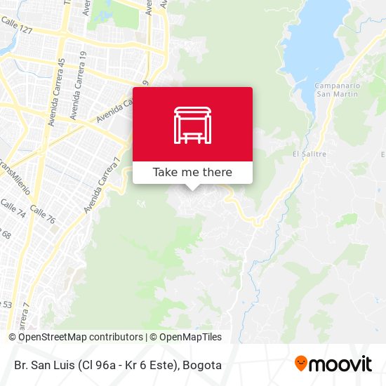 Br. San Luis (Cl 96a - Kr 6 Este) map