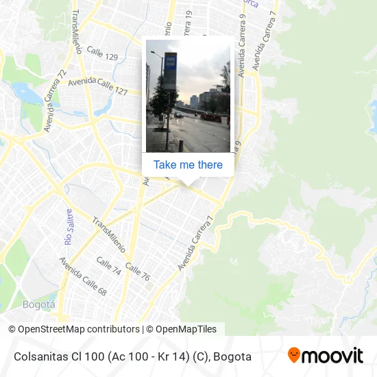 Mapa de Colsanitas Cl 100 (Ac 100 - Kr 14) (C)