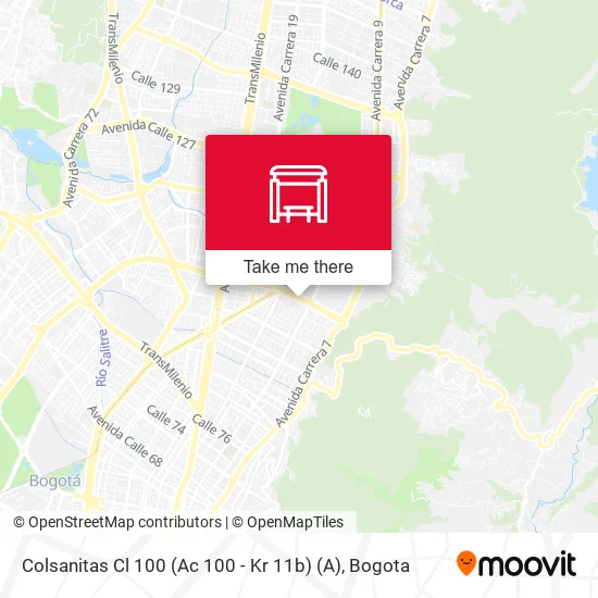 Mapa de Colsanitas Cl 100 (Ac 100 - Kr 11b) (A)