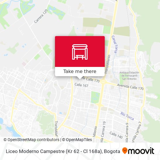 Liceo Moderno Campestre (Kr 62 - Cl 168a) map