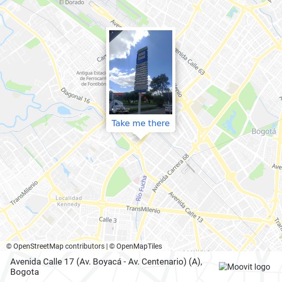 Avenida Calle 17 (Av. Boyacá - Av. Centenario) (A) map