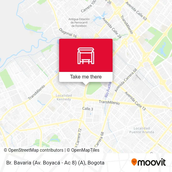 Mapa de Br. Bavaria (Av. Boyacá - Ac 8) (A)