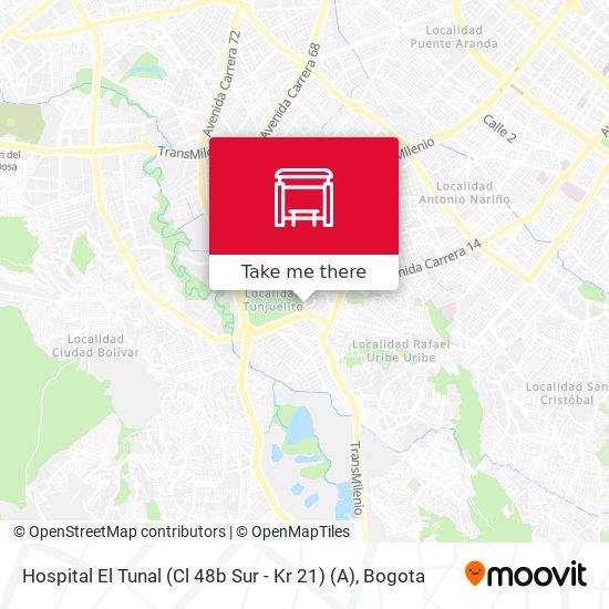Mapa de Hospital El Tunal (Cl 48b Sur - Kr 21) (A)
