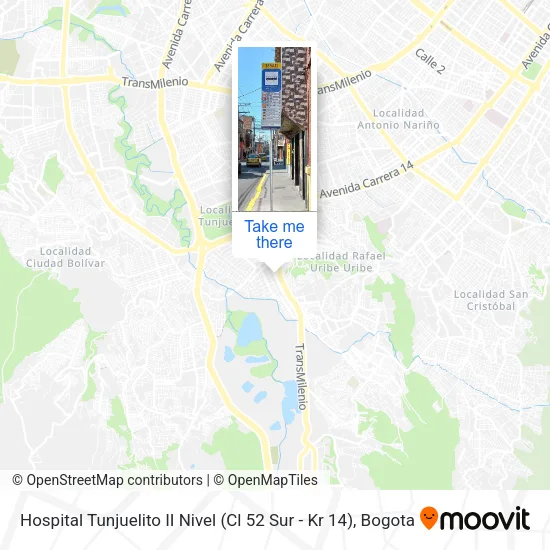 Hospital Tunjuelito II Nivel (Cl 52 Sur - Kr 14) map