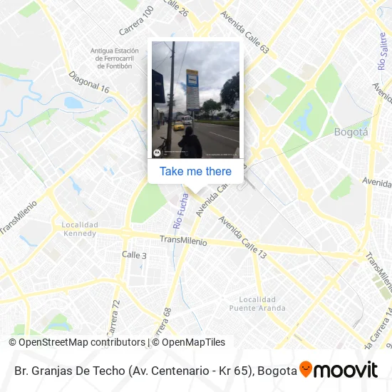 Mapa de Br. Granjas De Techo (Av. Centenario - Kr 65)