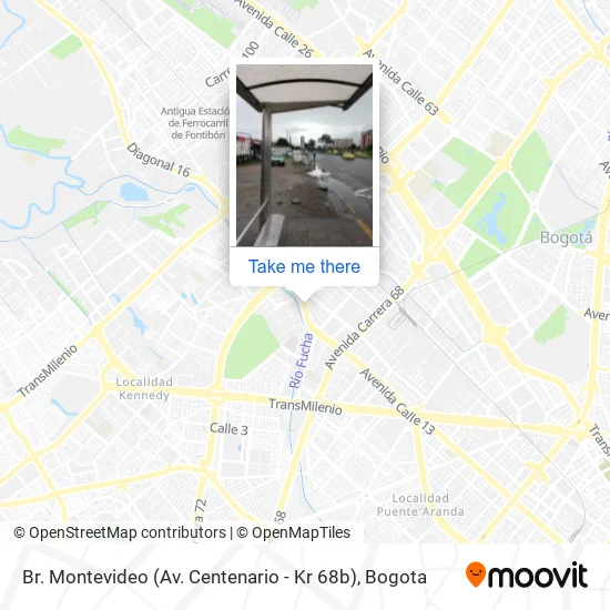 Mapa de Br. Montevideo (Av. Centenario - Kr 68b)