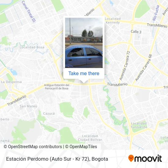 Mapa de Estación Perdomo (Auto Sur - Kr 72)