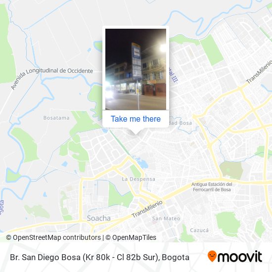 Br. San Diego Bosa (Kr 80k - Cl 82b Sur) map