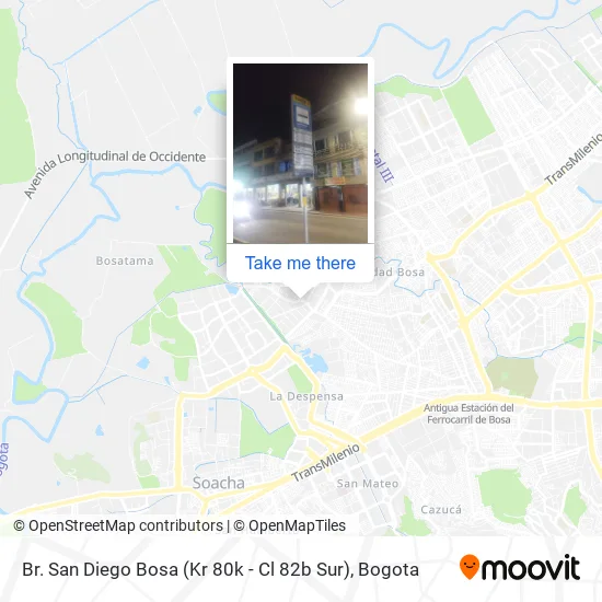 Mapa de Br. San Diego Bosa (Kr 80k - Cl 82b Sur)