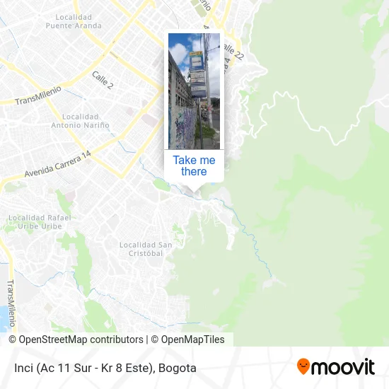 Inci (Ac 11 Sur - Kr 8 Este) map