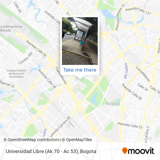 Universidad Libre (Ak 70 - Ac 53) map