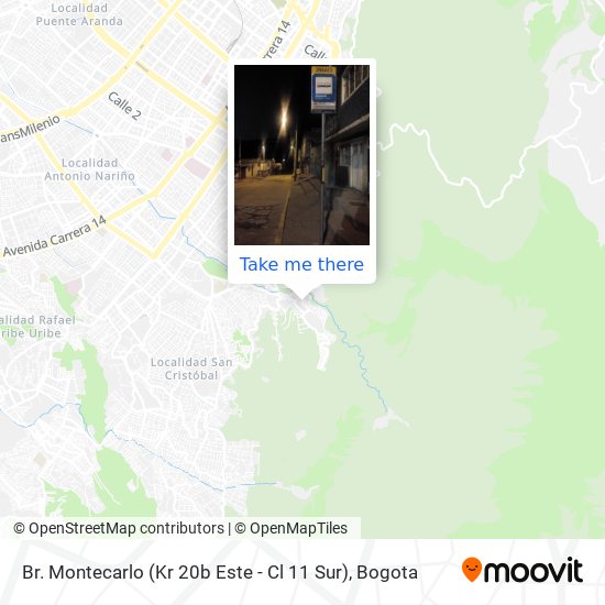 Br. Montecarlo (Kr 20b Este - Cl 11 Sur) map