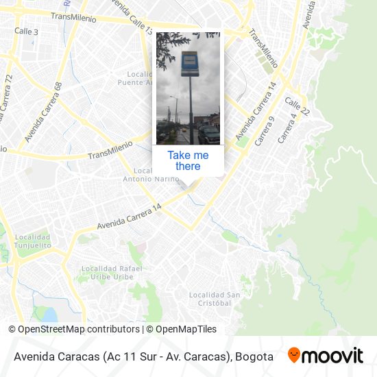 Mapa de Avenida Caracas (Ac 11 Sur - Av. Caracas)