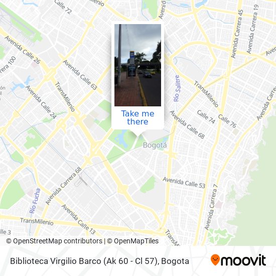 Mapa de Biblioteca Virgilio Barco (Ak 60 - Cl 57)