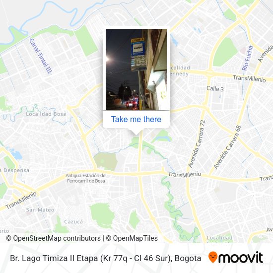 Br. Lago Timiza II Etapa (Kr 77q - Cl 46 Sur) map