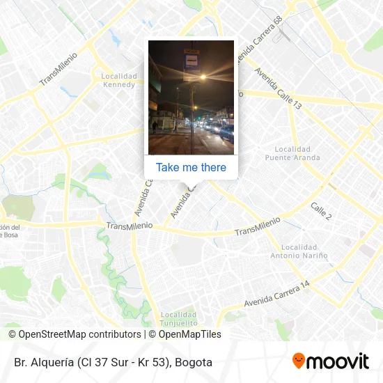 Mapa de Br. Alquería (Cl 37 Sur - Kr 53)