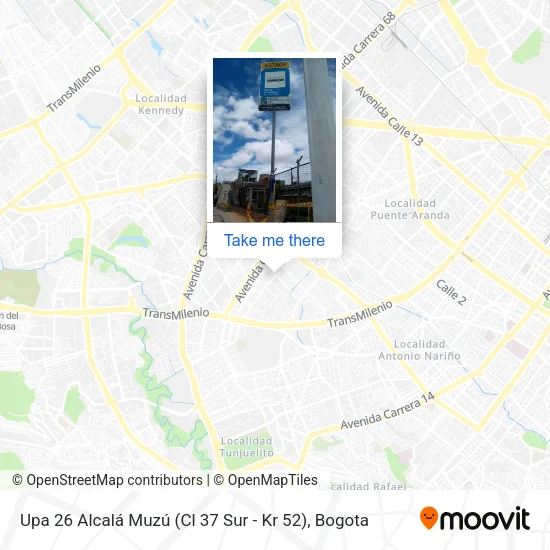 Mapa de Upa 26 Alcalá Muzú (Cl 37 Sur - Kr 52)