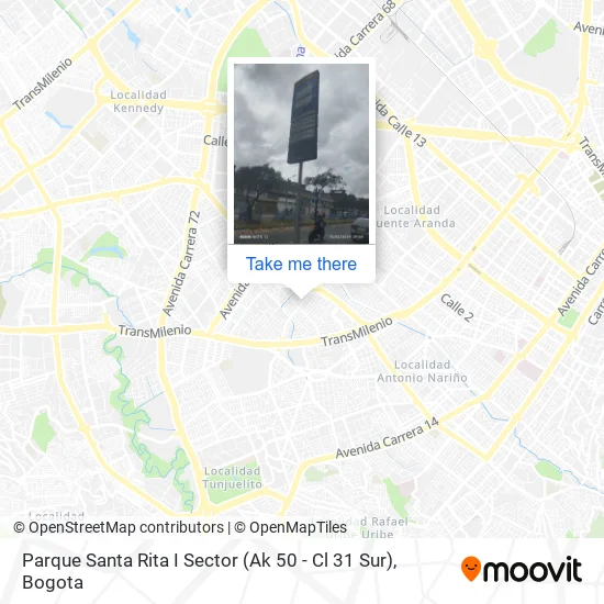 Parque Santa Rita I Sector (Ak 50 - Cl 31 Sur) map