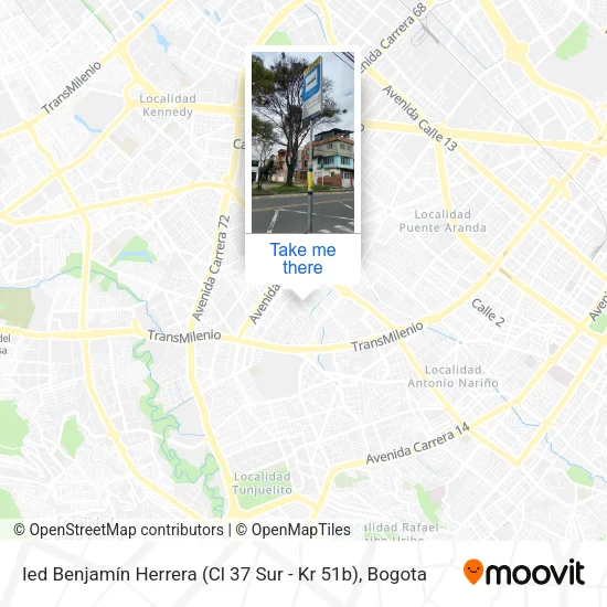 Mapa de Ied Benjamín Herrera (Cl 37 Sur - Kr 51b)