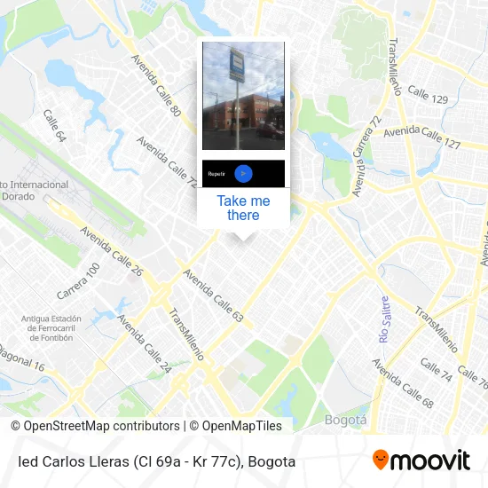 Ied Carlos Lleras (Cl 69a - Kr 77c) map