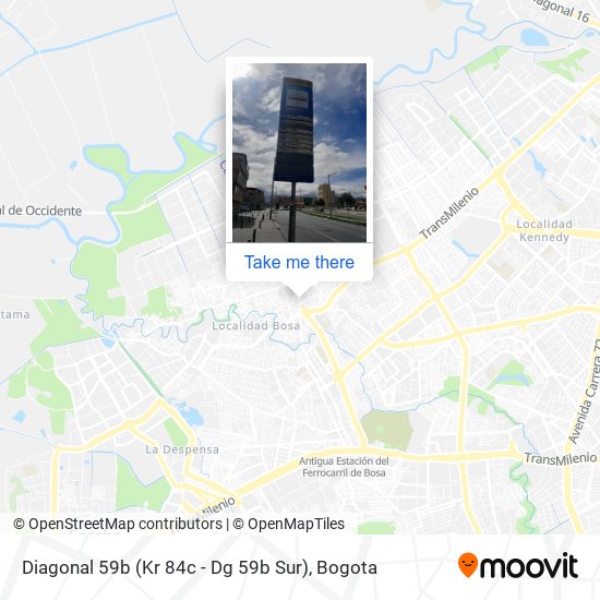 Mapa de Diagonal 59b (Kr 84c - Dg 59b Sur)