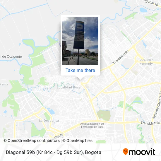 Mapa de Diagonal 59b (Kr 84c - Dg 59b Sur)