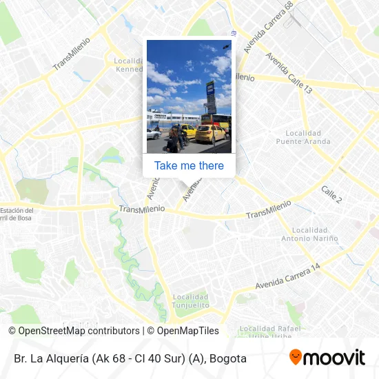 Mapa de Br. La Alquería (Ak 68 - Cl 40 Sur) (A)