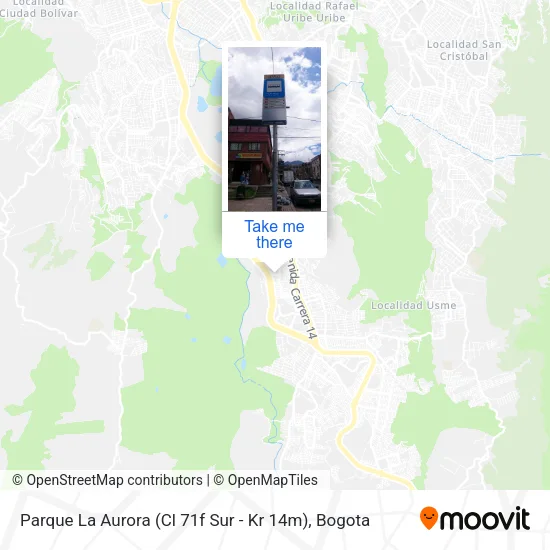 Mapa de Parque La Aurora (Cl 71f Sur - Kr 14m)