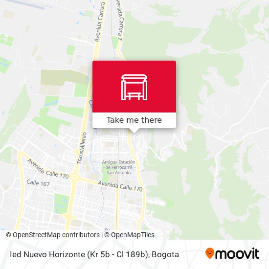 Mapa de Ied Nuevo Horizonte (Kr 5b - Cl 189b)