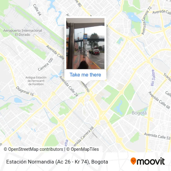 Mapa de Estación Normandía (Ac 26 - Kr 74)