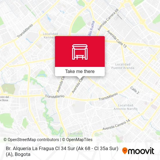 Br. Alquería La Fragua Cl 34 Sur (Ak 68 - Cl 35a Sur) (A) map