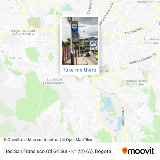 Mapa de Ied San Francisco (Cl 64 Sur - Kr 22) (A)