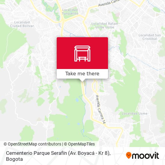 Mapa de Cementerio Parque Serafín (Av. Boyacá - Kr 8)